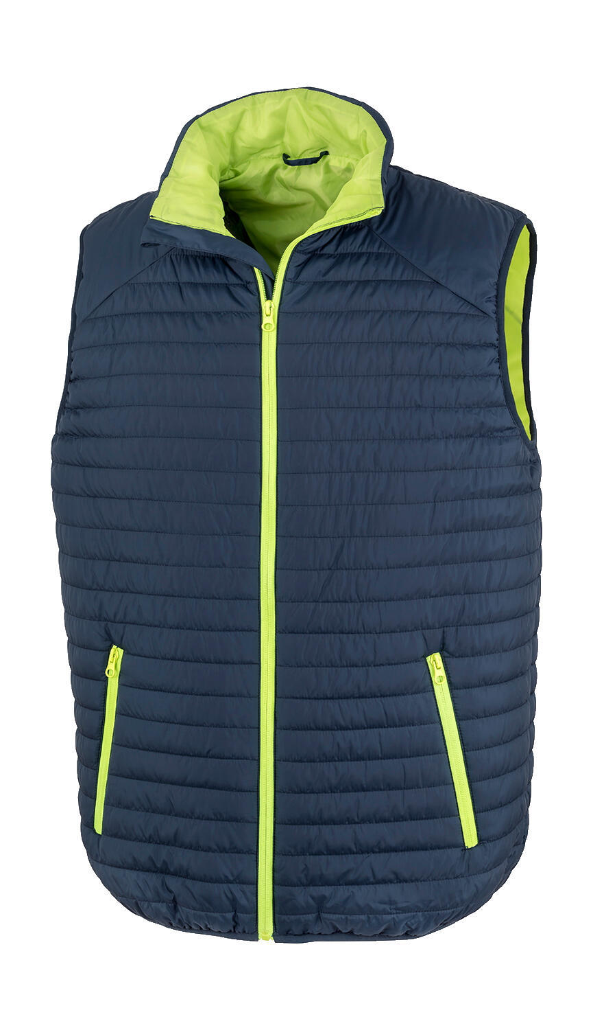 Thermoquilt Gilet in Farbe Navy/Lime