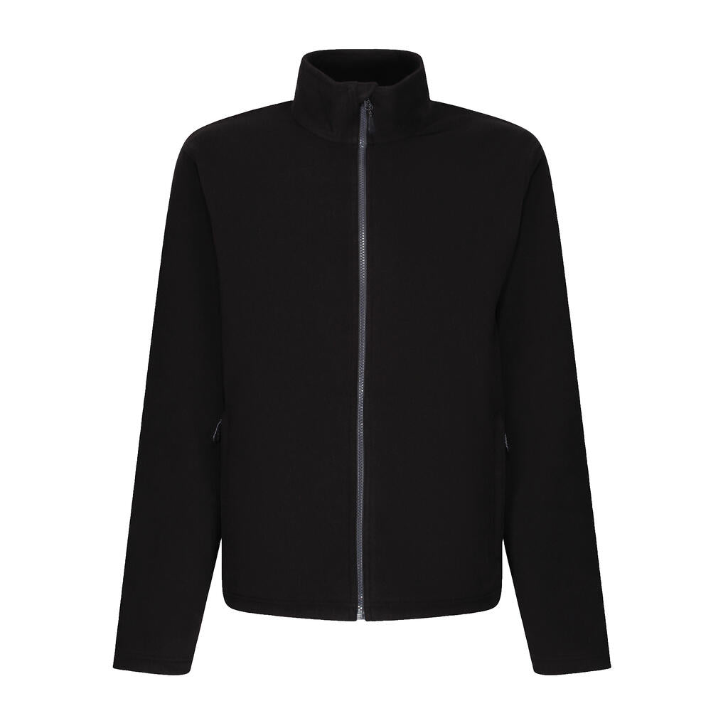 Honestly Made Recycled Full Zip Microfleece in Farbe Black