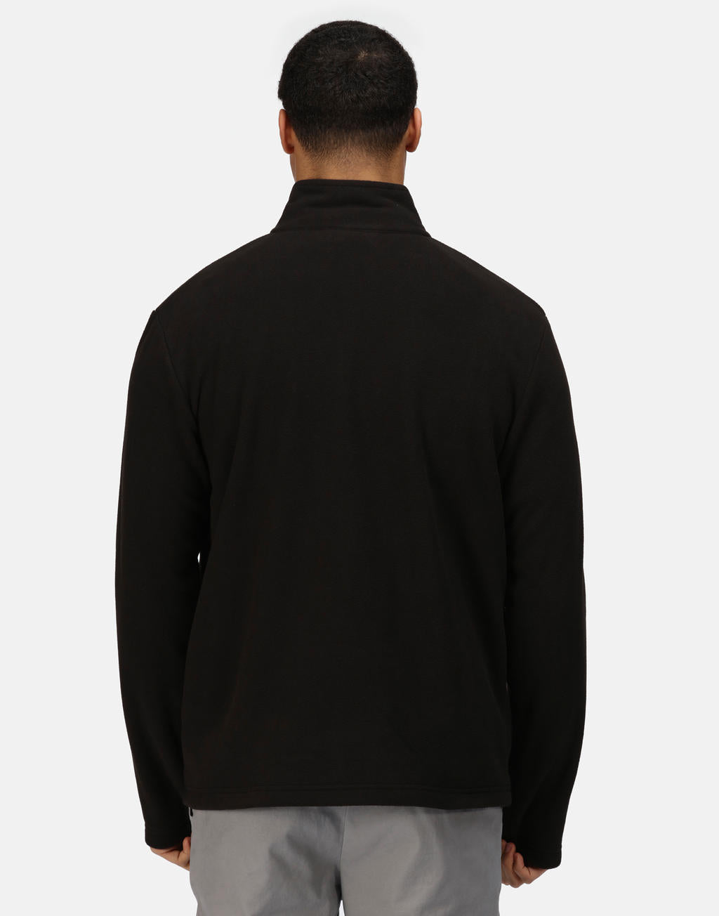 Honestly Made Recycled Full Zip Microfleece in Farbe Black