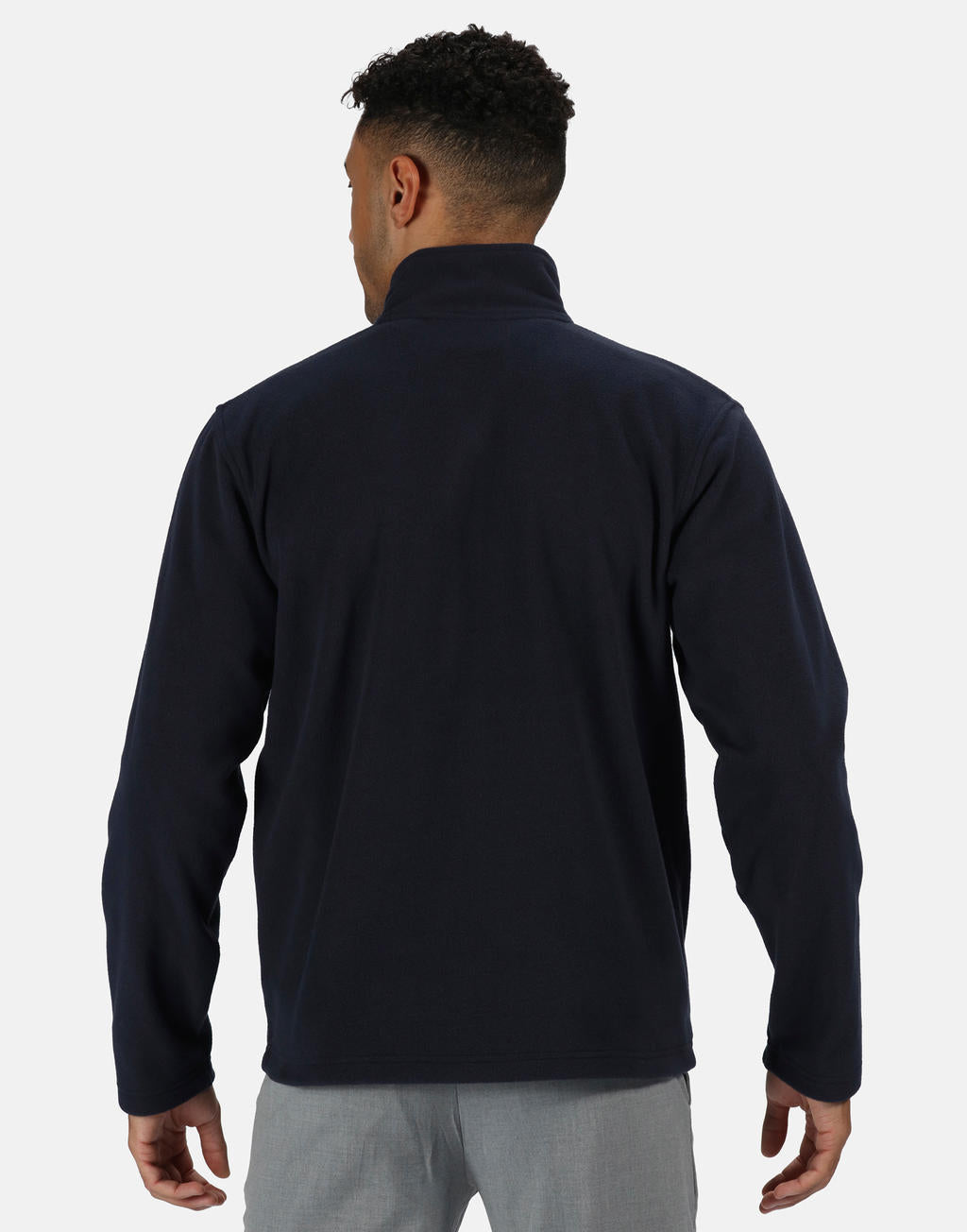 Honestly Made Recycled Full Zip Microfleece in Farbe Black