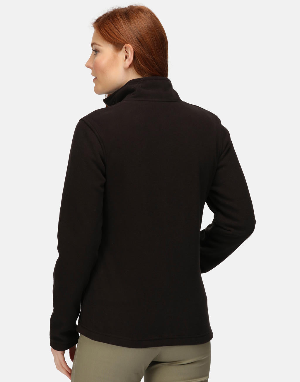 Women's Honestly Made Recycled Full Zip Fleece in Farbe Black