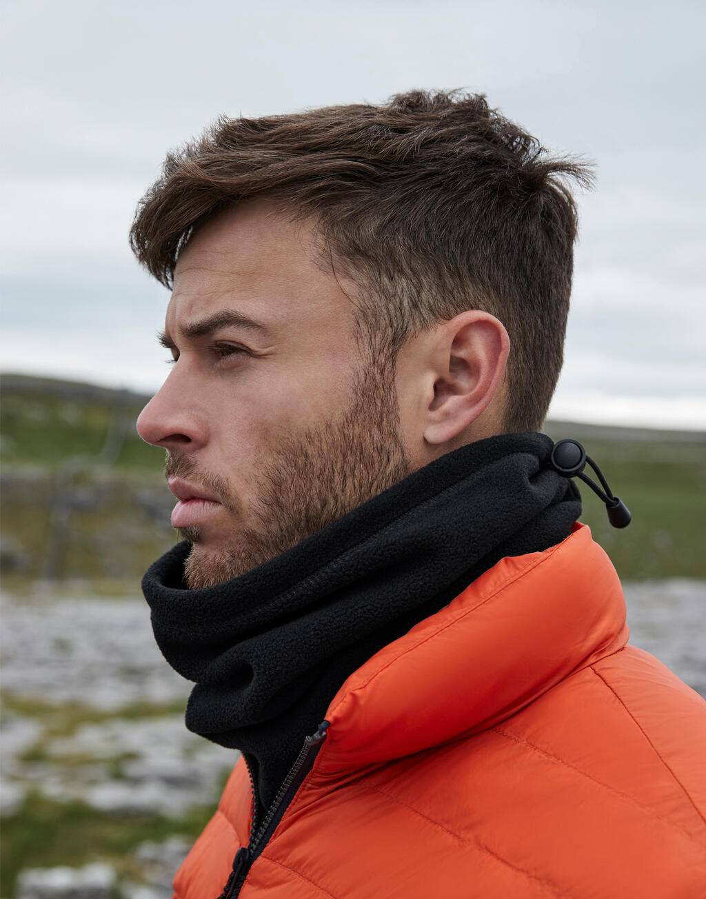 Recycled Fleece Snood in Farbe Black