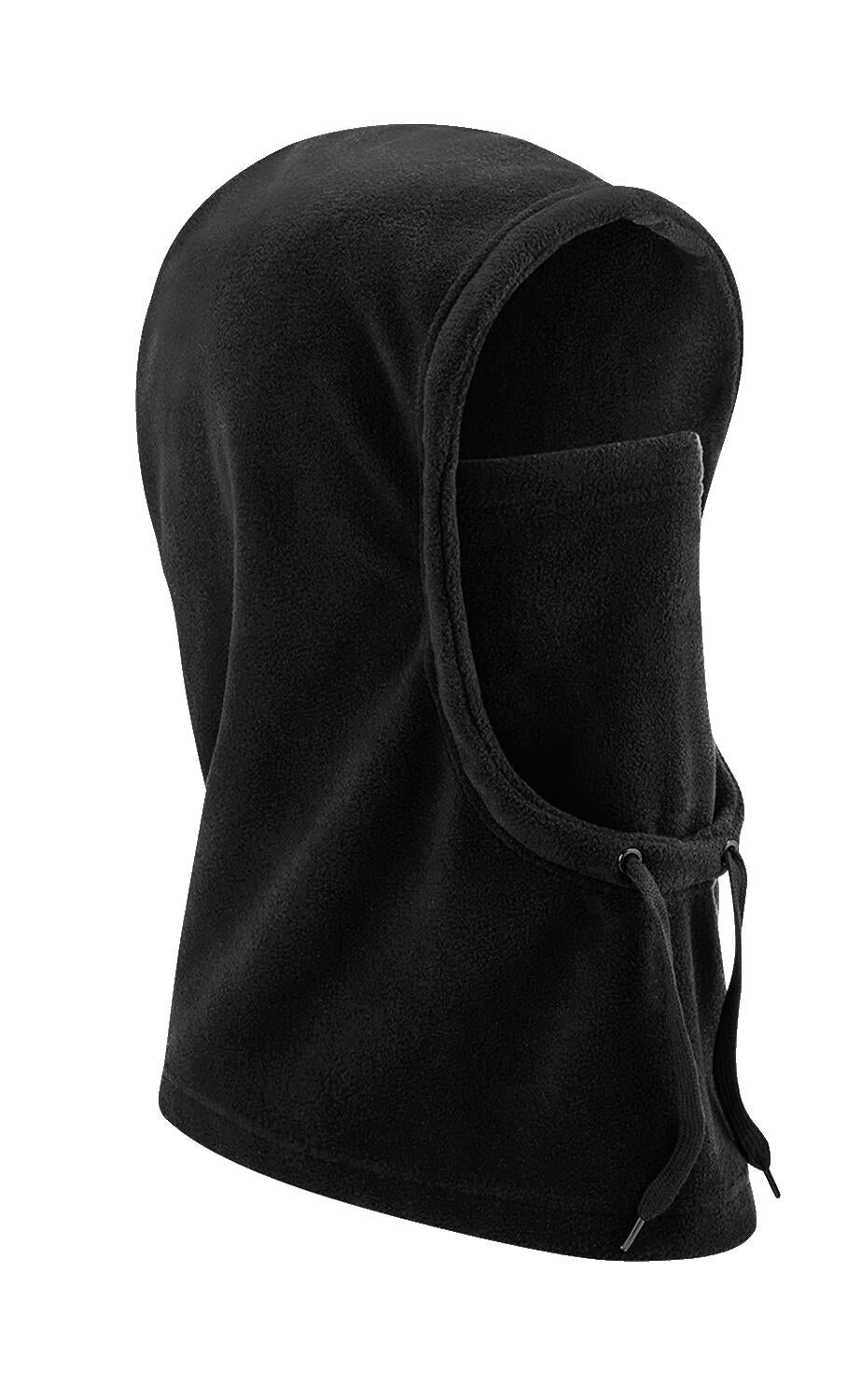 Recycled Fleece Hood in Farbe Black