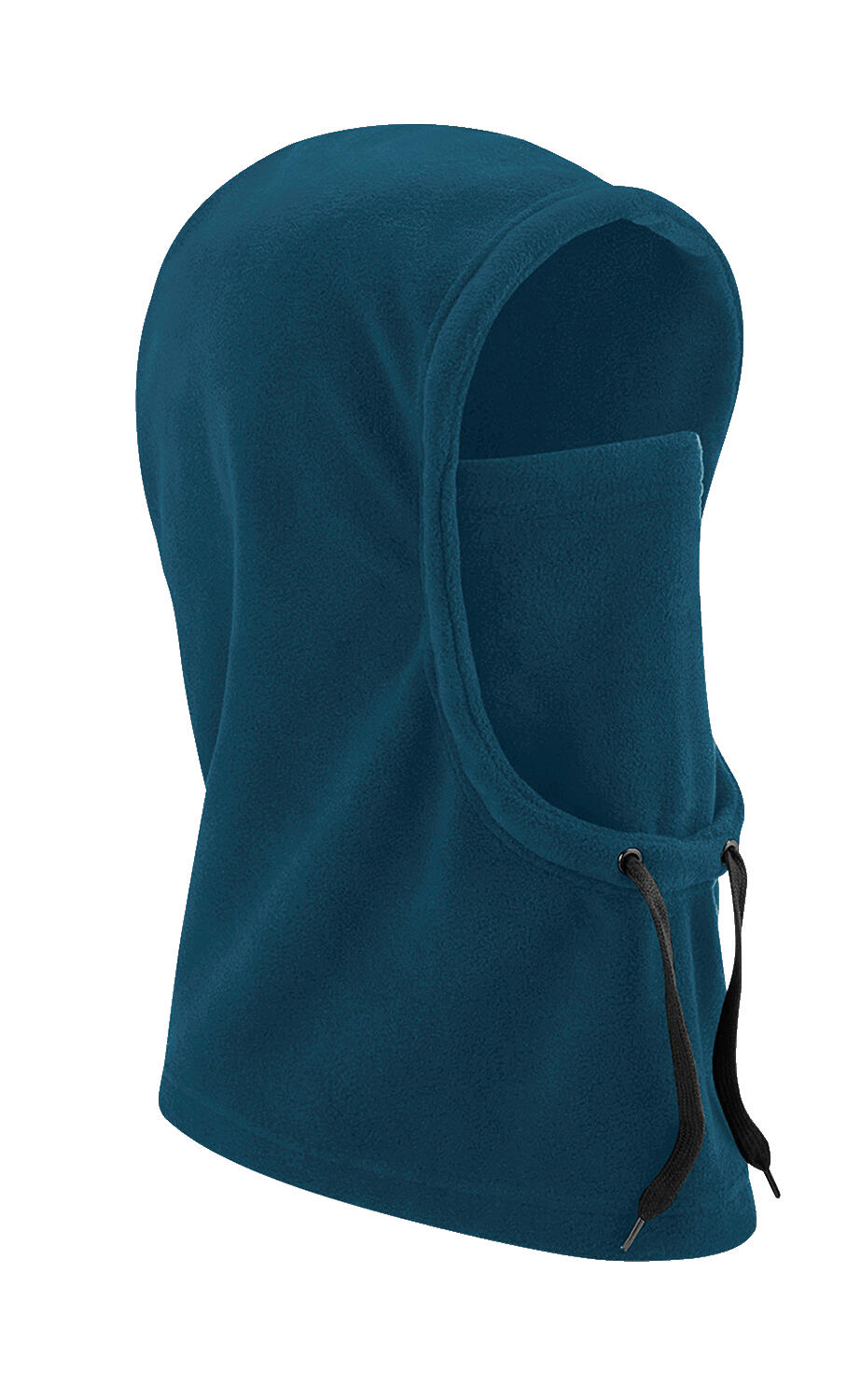 Recycled Fleece Hood in Farbe Petrol