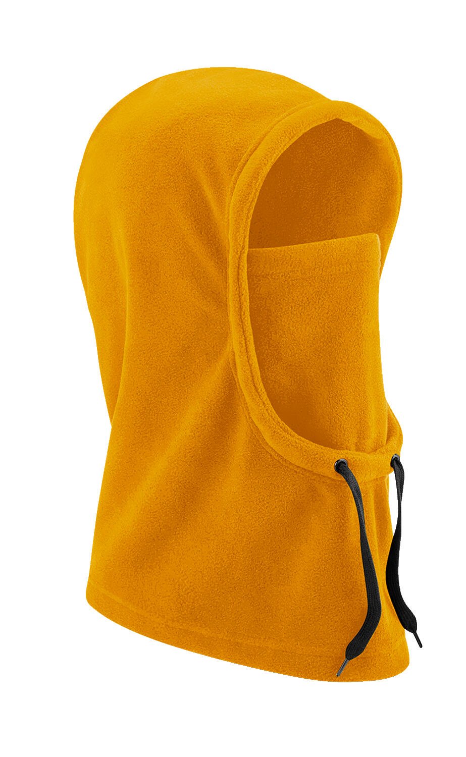 Recycled Fleece Hood in Farbe Mustard
