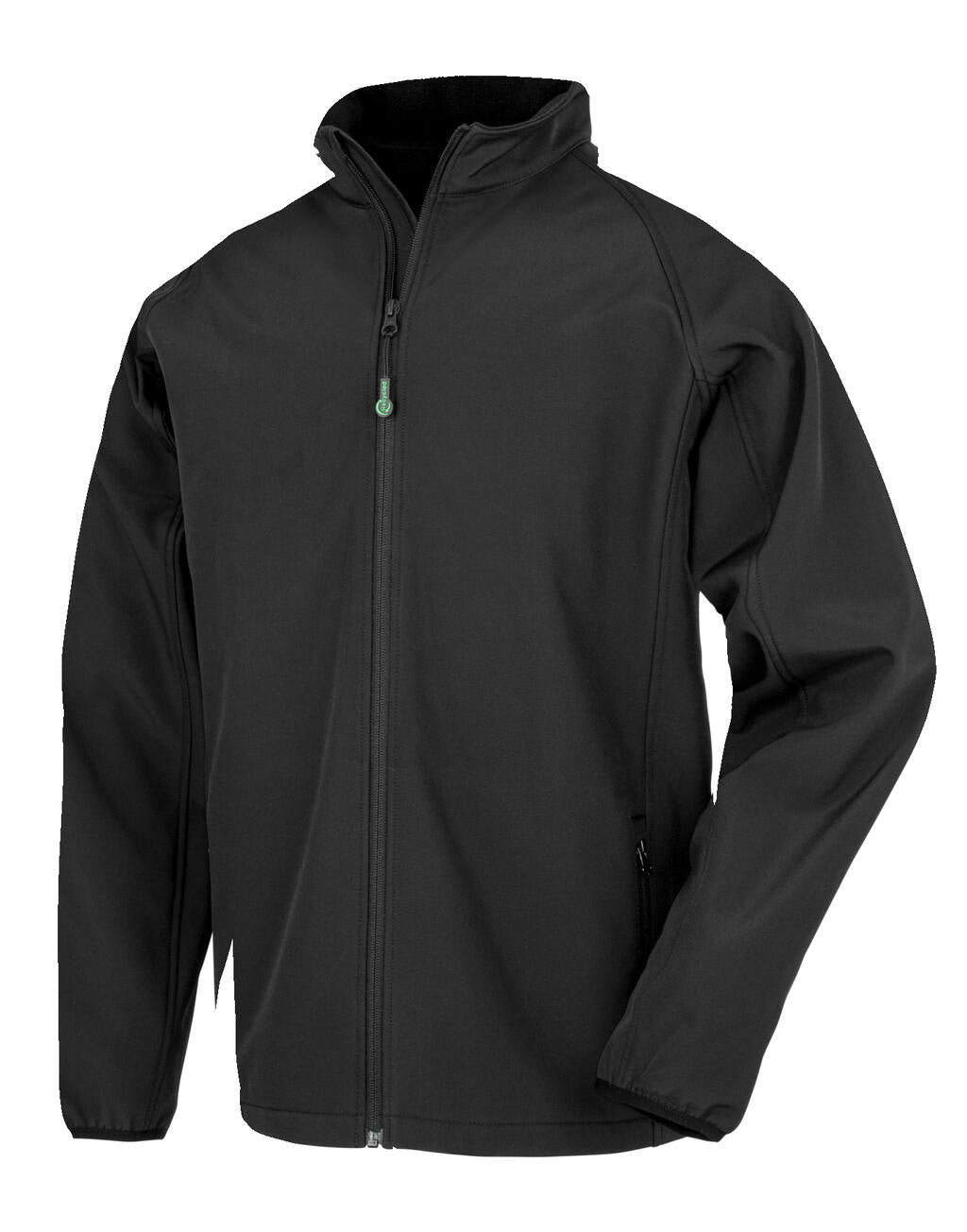 Men's Recycled 2-Layer Printable Softshell Jacket in Farbe Black