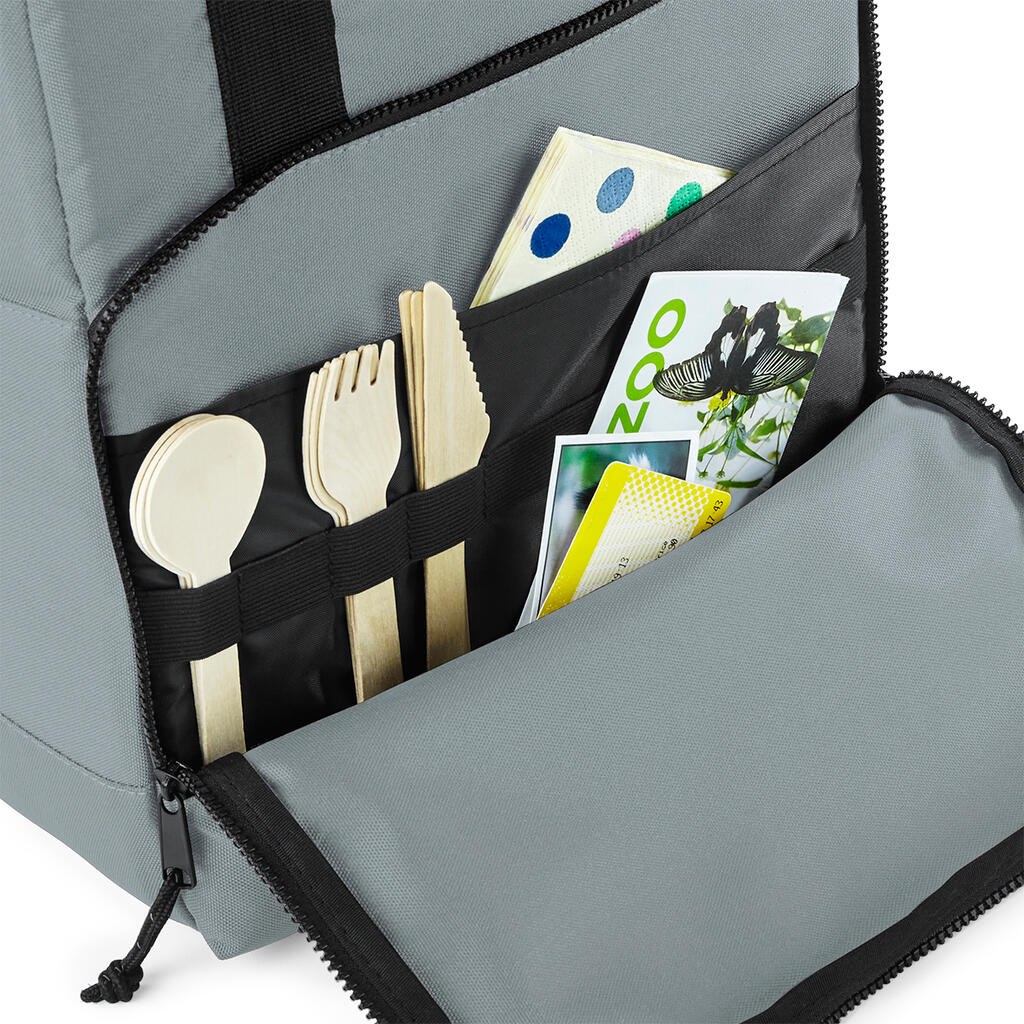 Recycled Twin Handle Cooler Backpack in Farbe Black