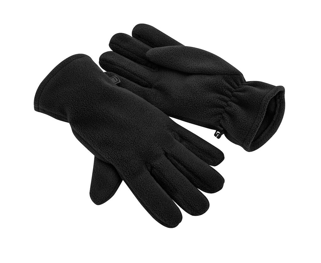 Recycled Fleece Gloves in Farbe Black