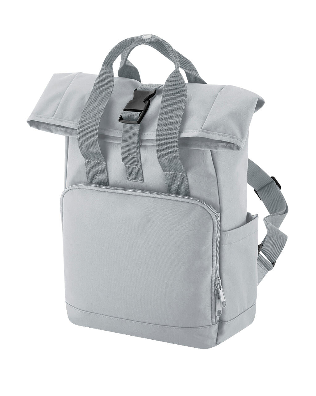 Recycled Mini Twin Handle Roll-Top Backpack in Farbe Light Grey