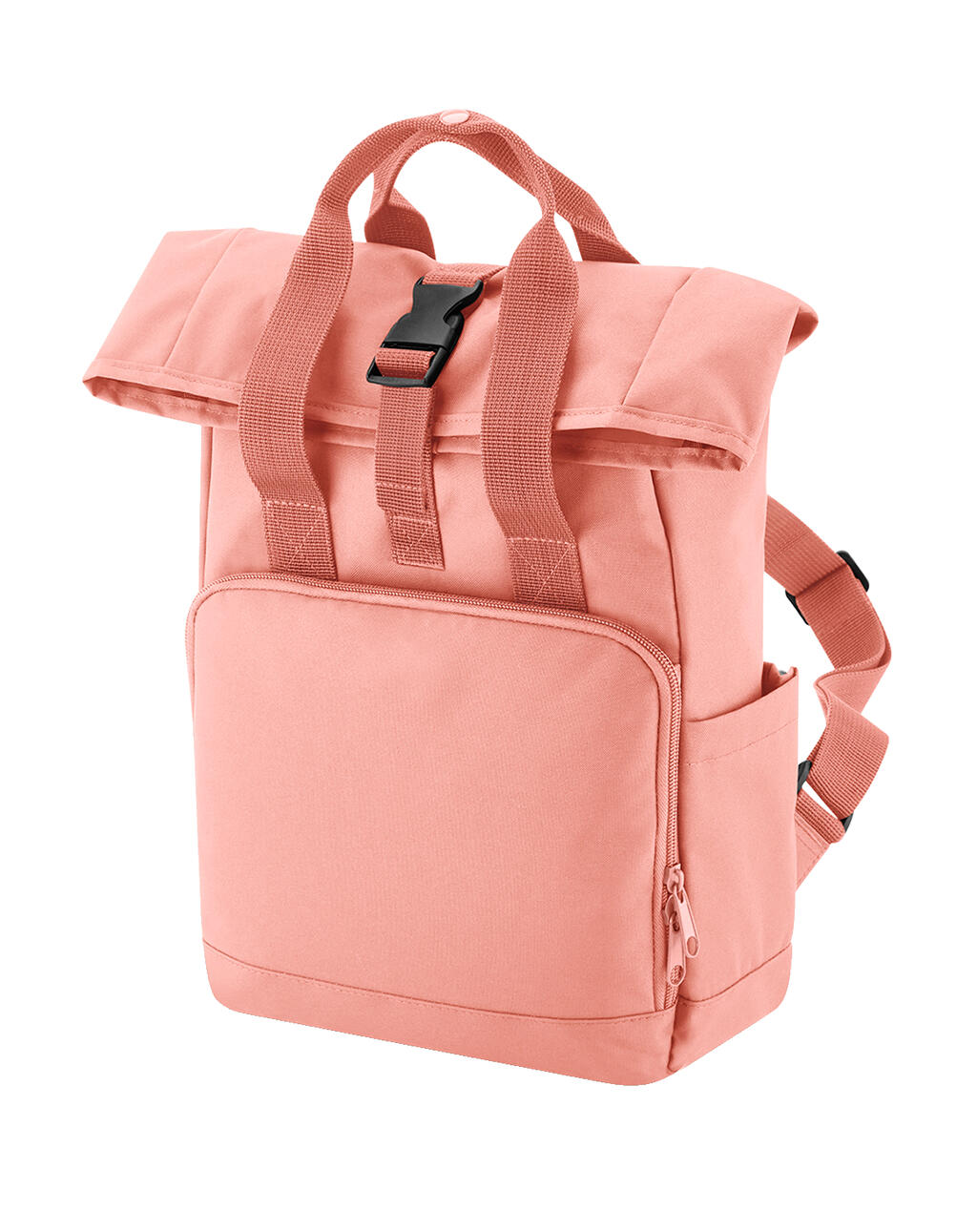Recycled Mini Twin Handle Roll-Top Backpack in Farbe Blush Pink