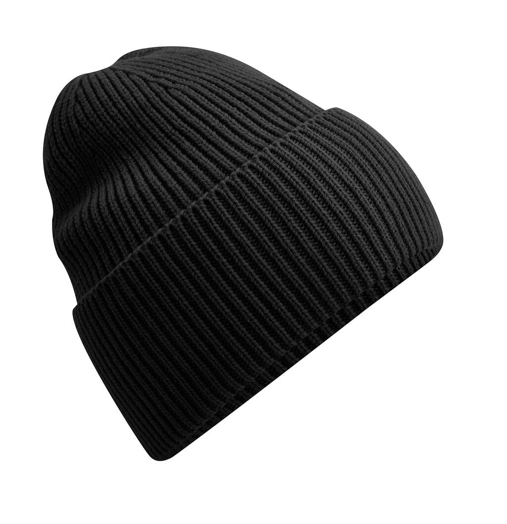Oversized Cuffed Beanie in Farbe Black