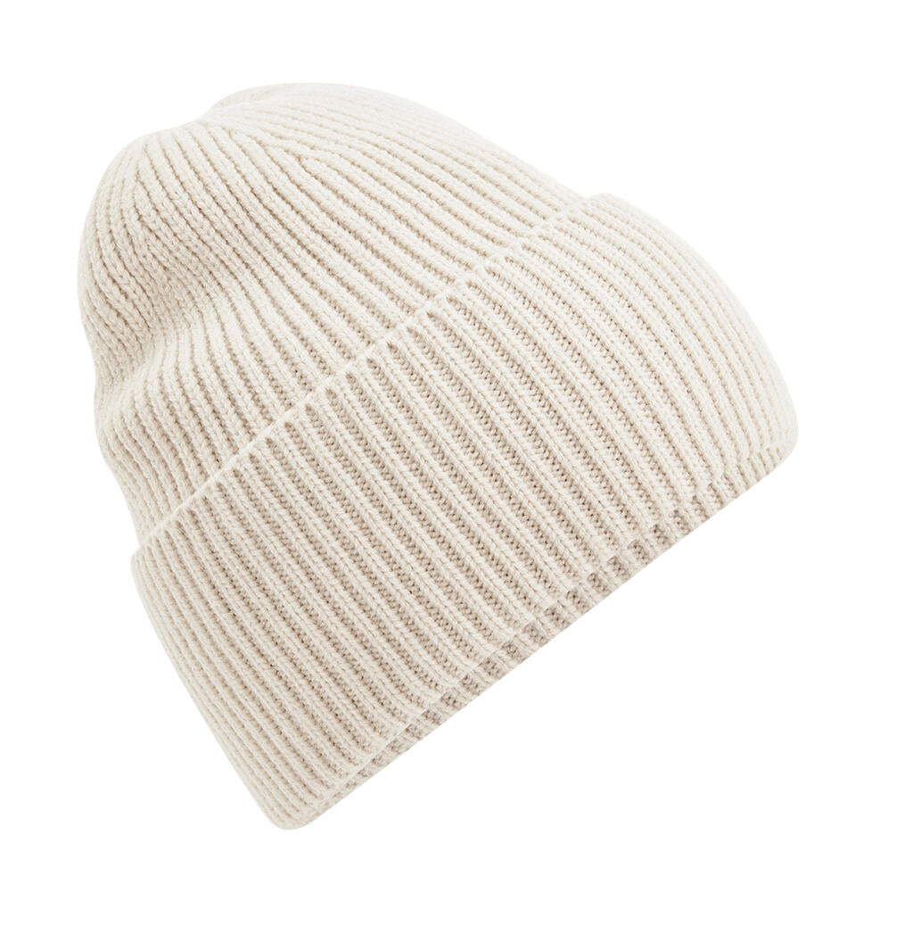 Oversized Cuffed Beanie in Farbe Oatmeal