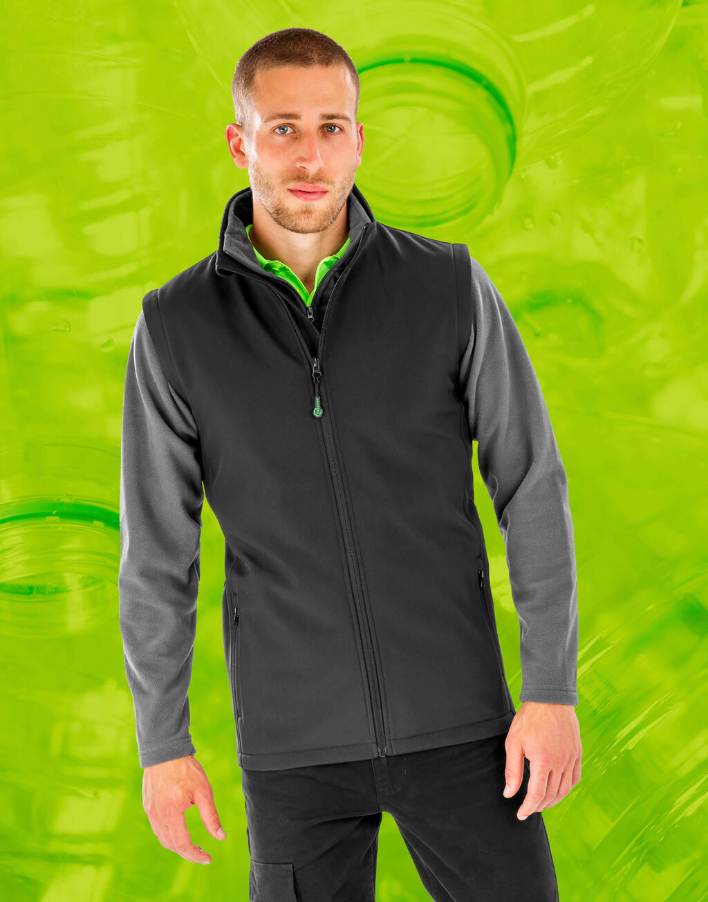 Men's Recycled 2-Layer Printable Softshell B/W - ShirtStore