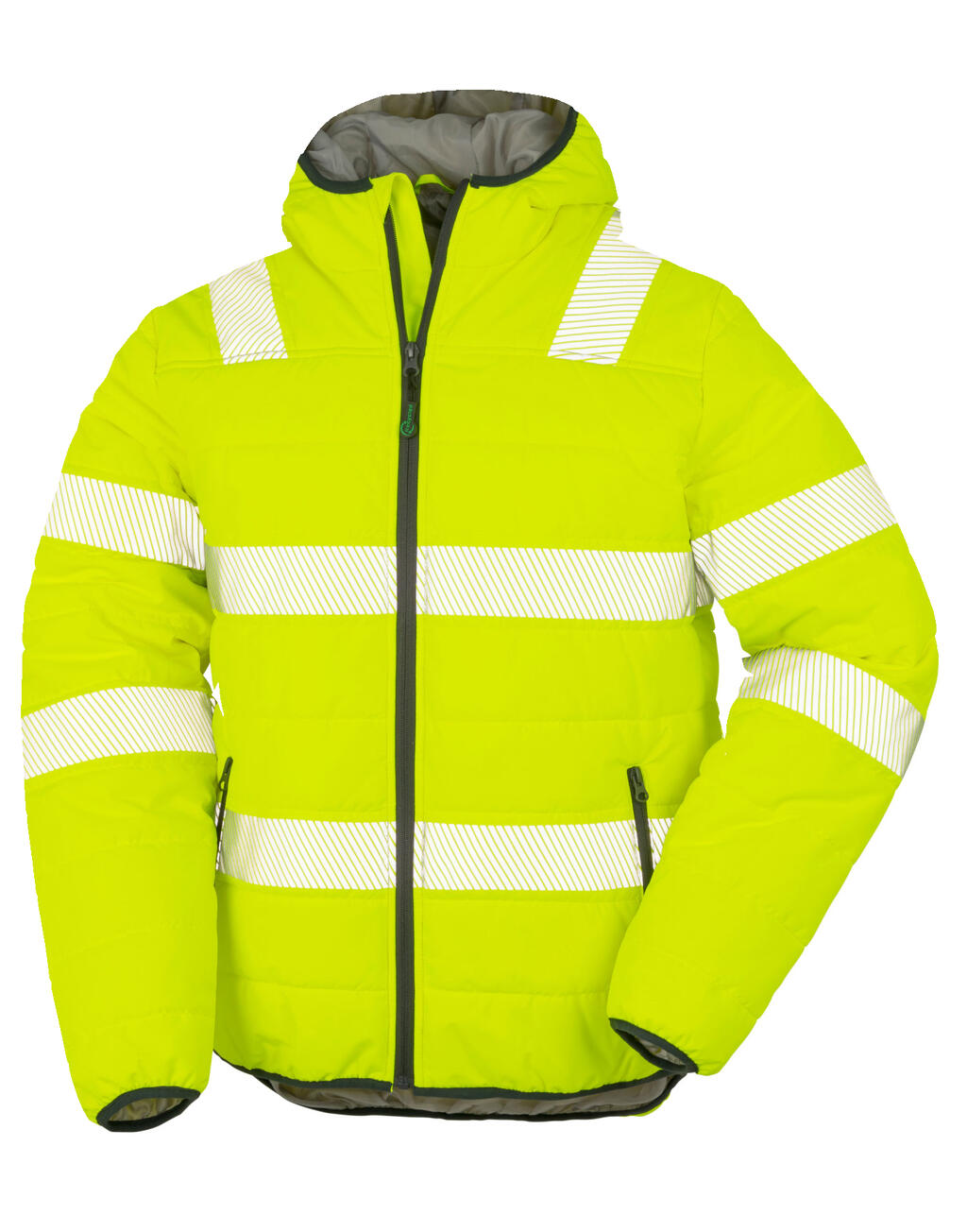 Recycled Ripstop Padded Safety Jacket in Farbe Fluorescent Yellow
