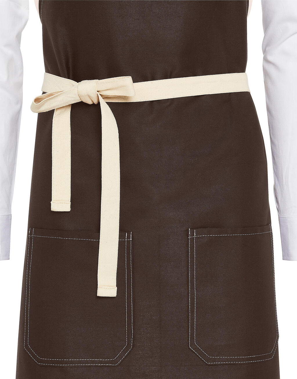 SANTORINI - Contrasted Bib Apron with Pocket - ShirtStore