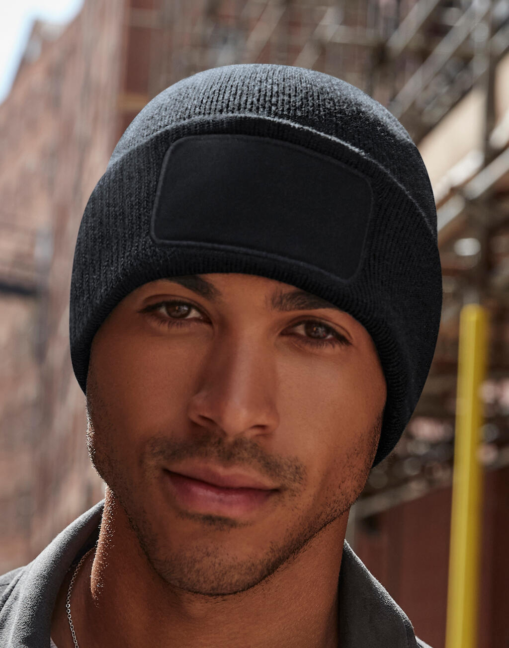 Recycled Original Patch Beanie in Farbe Black