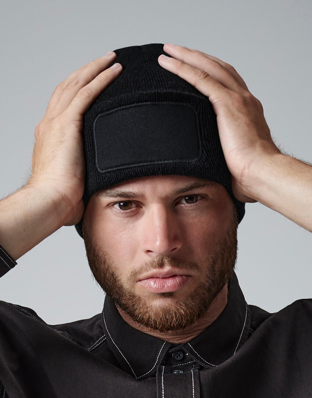 Recycled Original Patch Beanie in Farbe Black