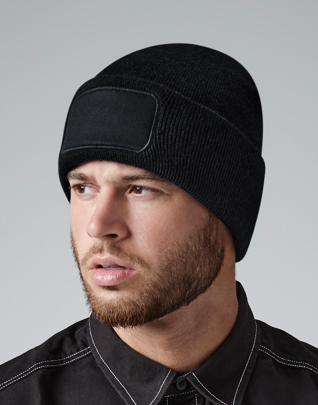 Recycled Original Patch Beanie in Farbe Black