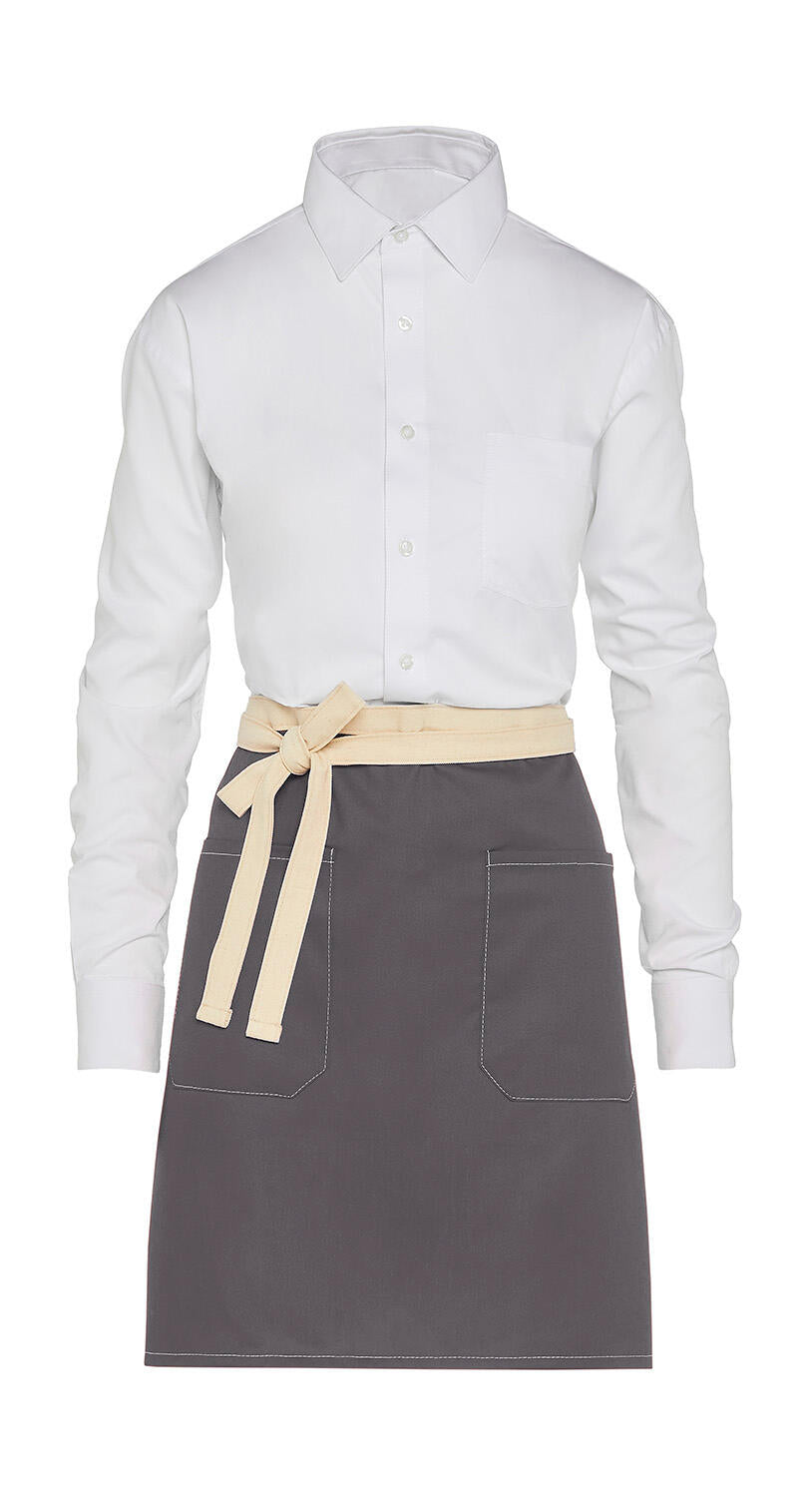 SANTORINI - Contrasted Bistro Apron with Pocket - ShirtStore