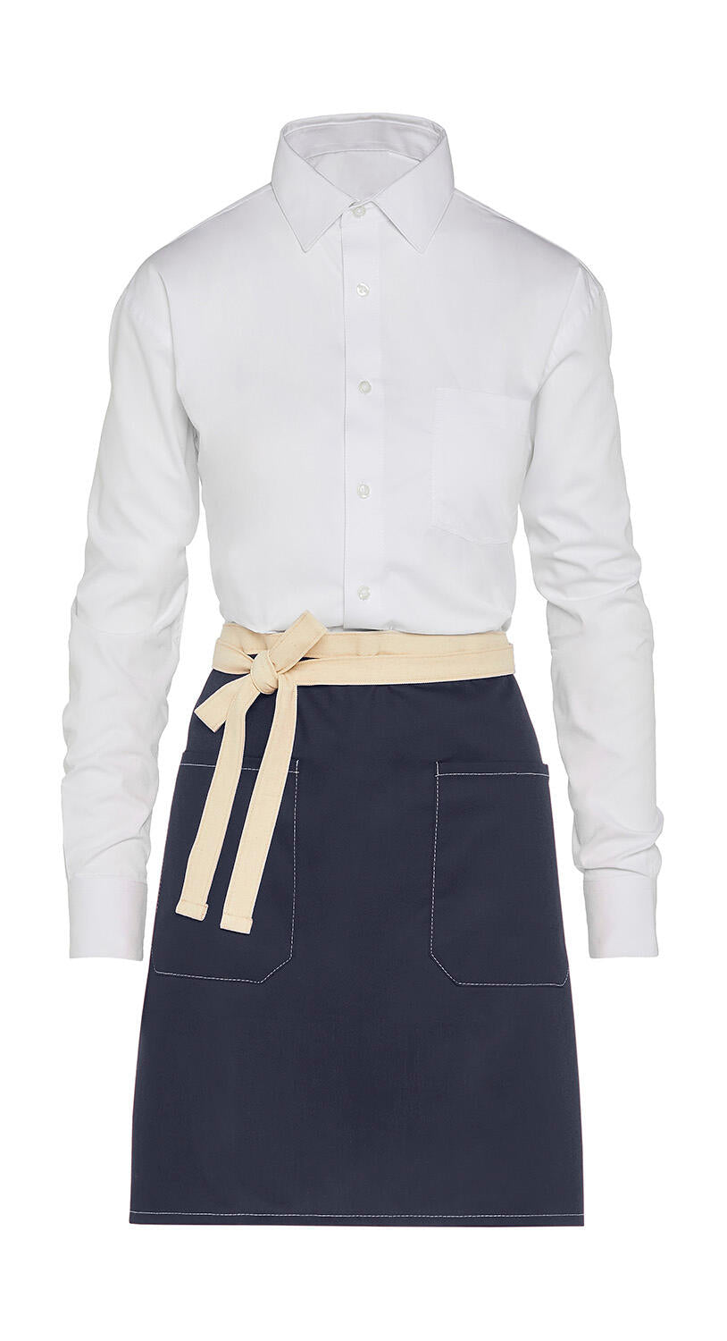 SANTORINI - Contrasted Bistro Apron with Pocket - ShirtStore