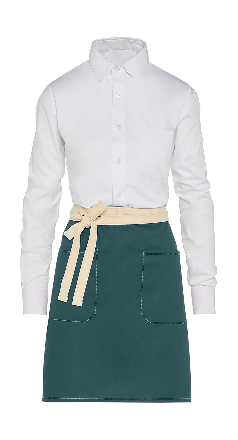 SANTORINI - Contrasted Bistro Apron with Pocket - ShirtStore