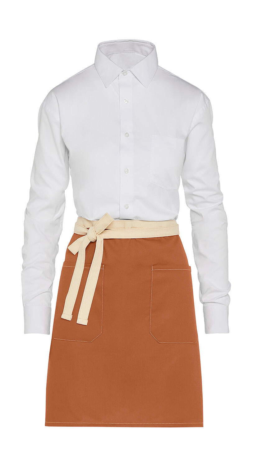 SANTORINI - Contrasted Bistro Apron with Pocket - ShirtStore