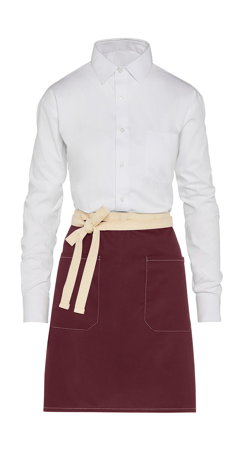 SANTORINI - Contrasted Bistro Apron with Pocket - ShirtStore