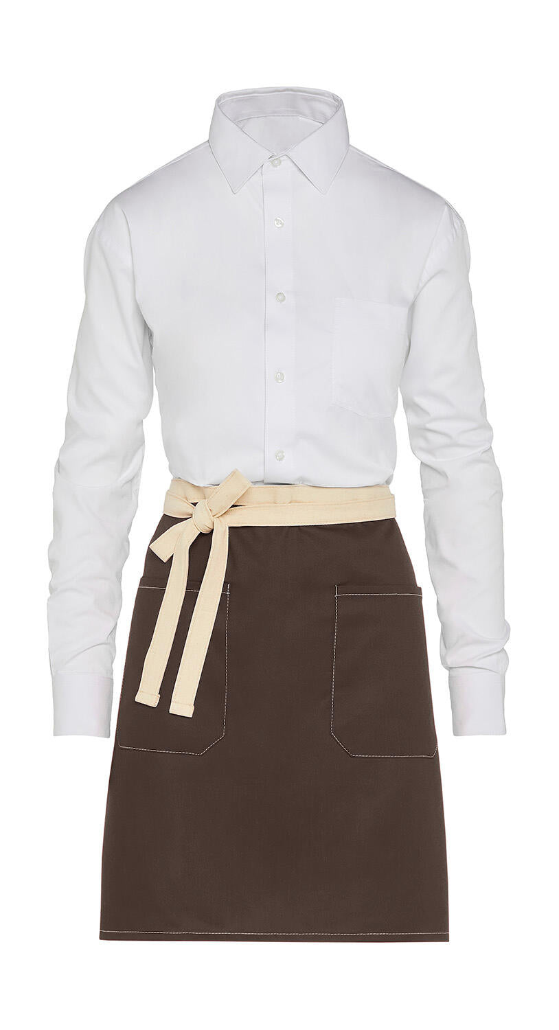 SANTORINI - Contrasted Bistro Apron with Pocket - ShirtStore