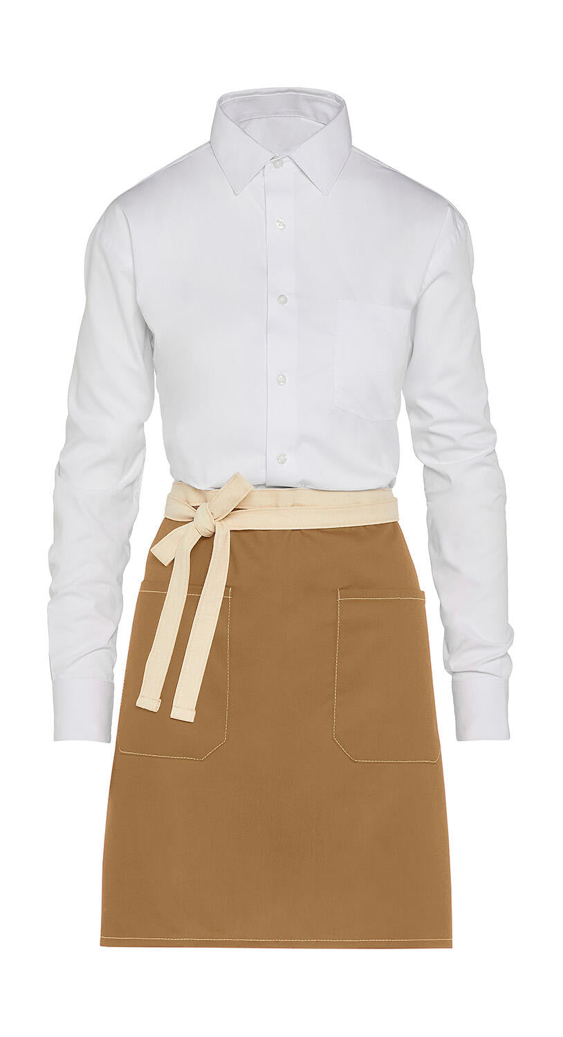 SANTORINI - Contrasted Bistro Apron with Pocket - ShirtStore