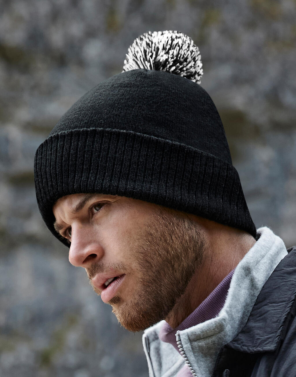 Recycled Snowstar® Beanie in Farbe Black/White
