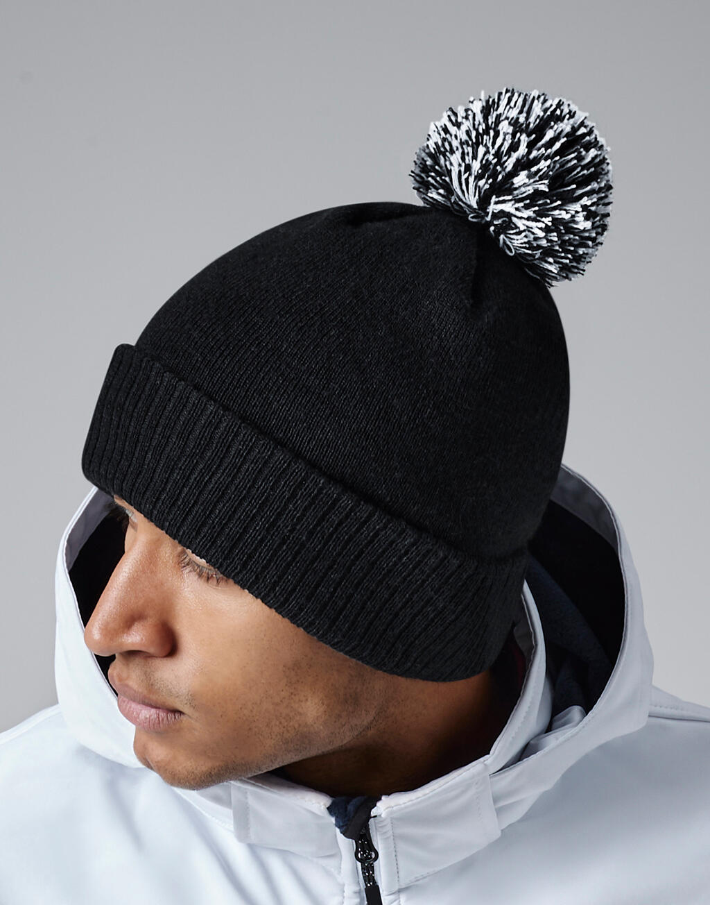 Recycled Snowstar® Beanie in Farbe Black/White