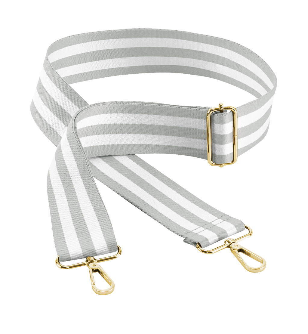 Boutique Adjustable Bag Strap in Farbe Light Grey/White