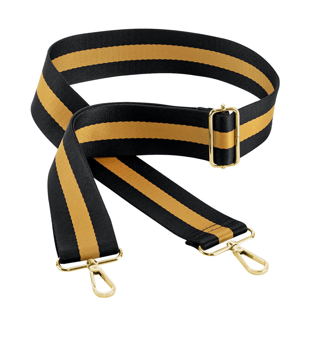 Boutique Adjustable Bag Strap in Farbe Black/Mustard