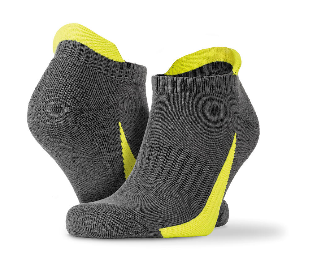 3-Pack Sneaker Socks in Farbe Grey/Lime