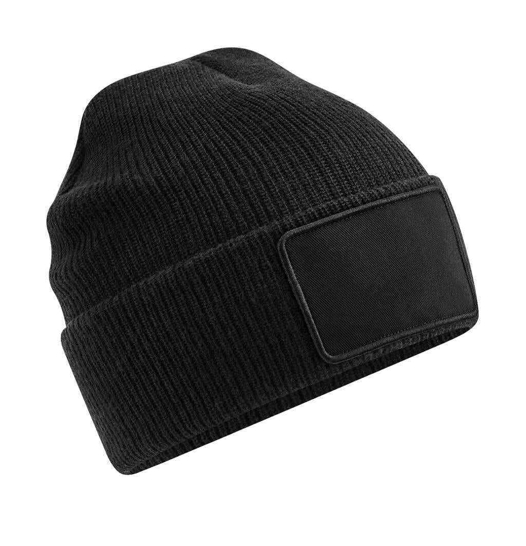 Removable Patch Thinsulate™ Beanie in Farbe Black