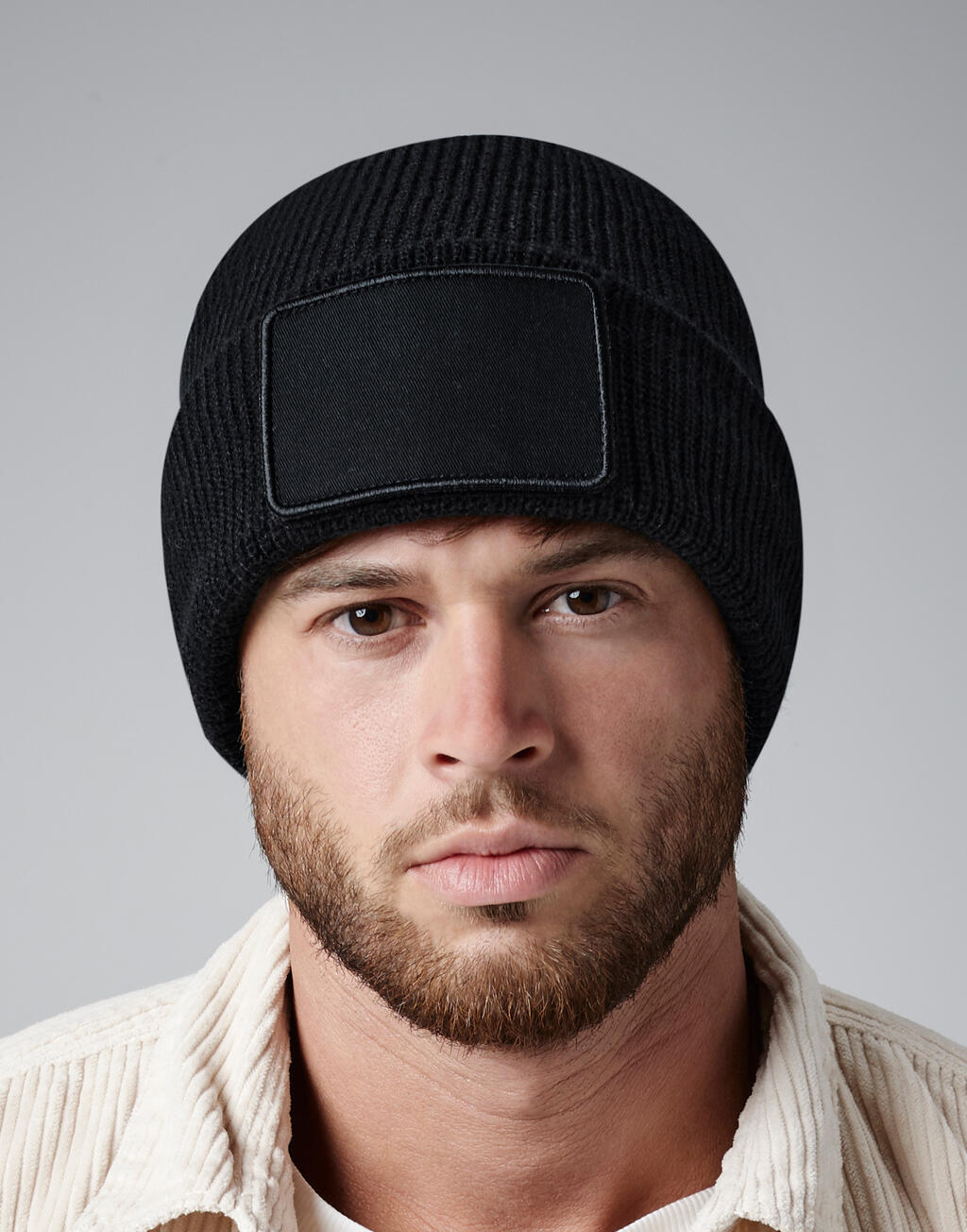 Removable Patch Thinsulate™ Beanie in Farbe Black