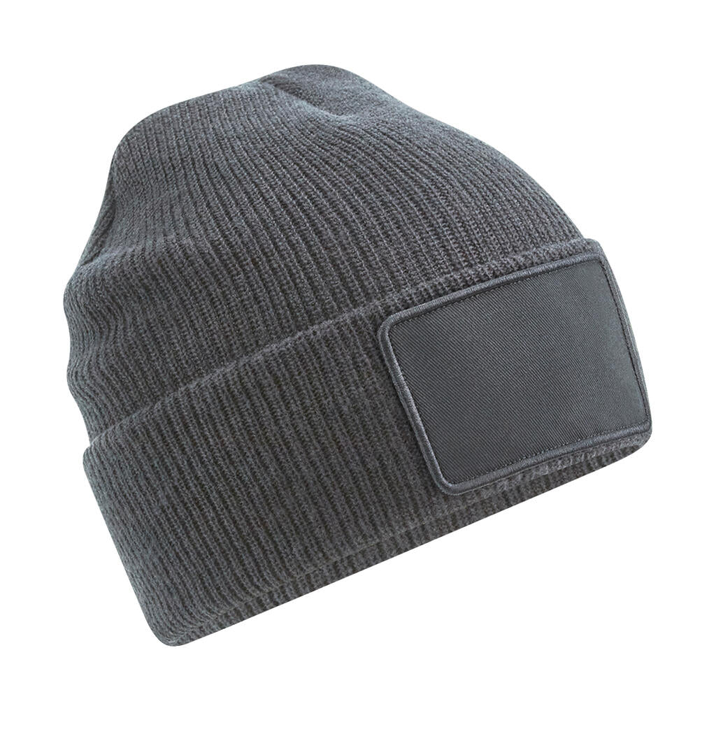 Removable Patch Thinsulate™ Beanie in Farbe Graphite Grey