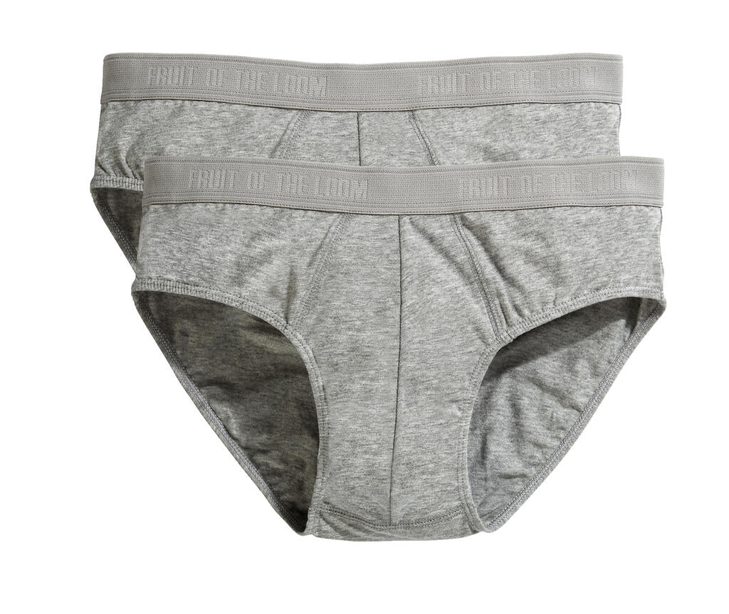 Classic Sport Brief 2 Pack in Farbe Light Grey Marl