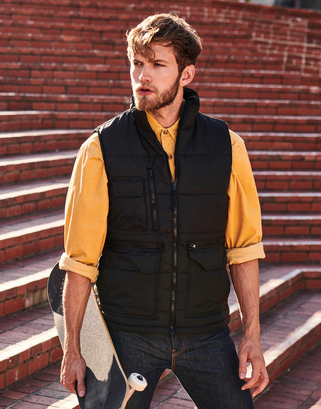 Steller Multi-Zip Bodywarmer in Farbe Black