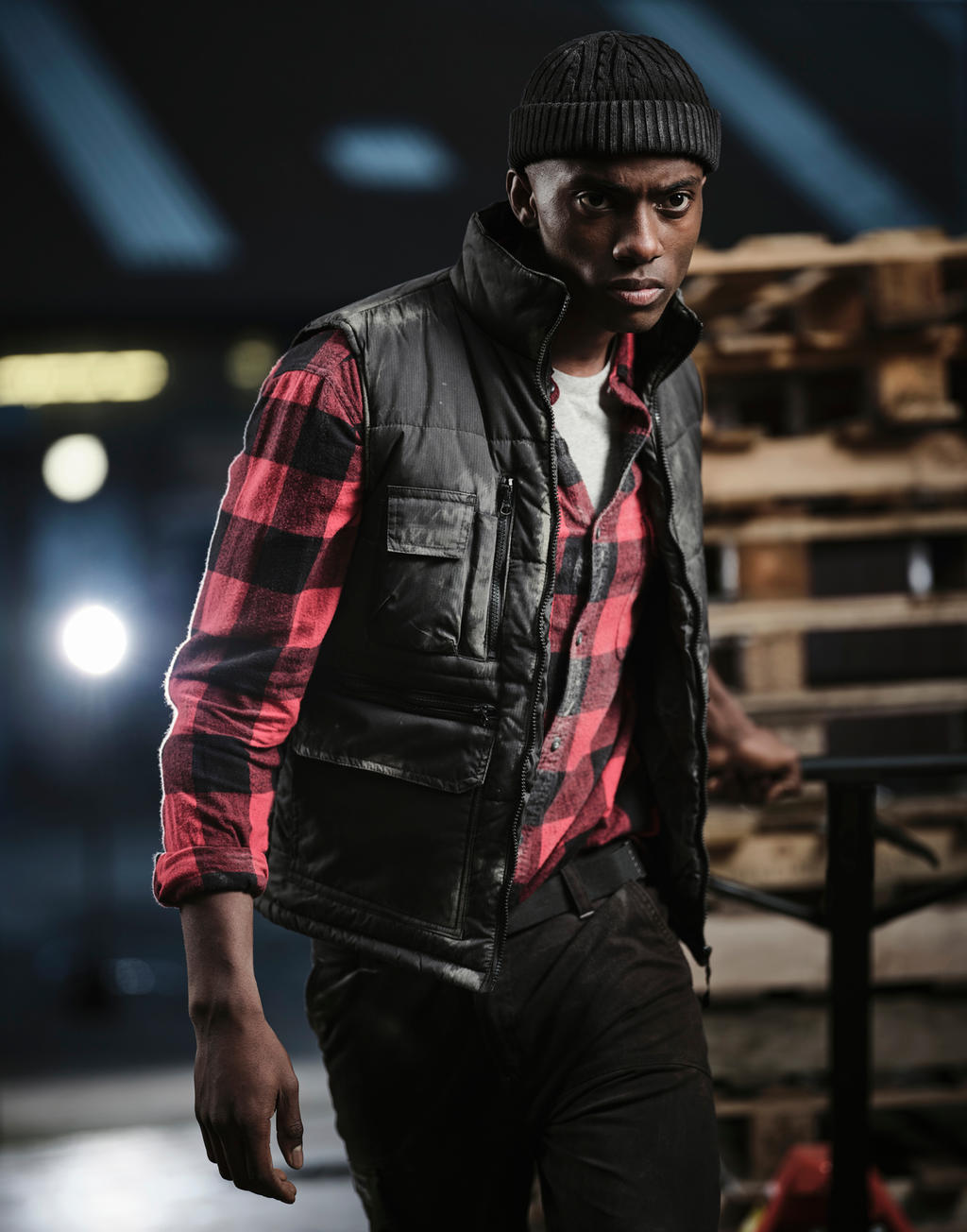 Steller Multi-Zip Bodywarmer in Farbe Black