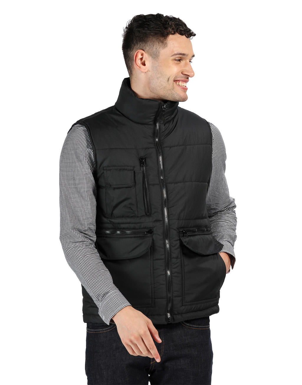 Steller Multi-Zip Bodywarmer in Farbe Black
