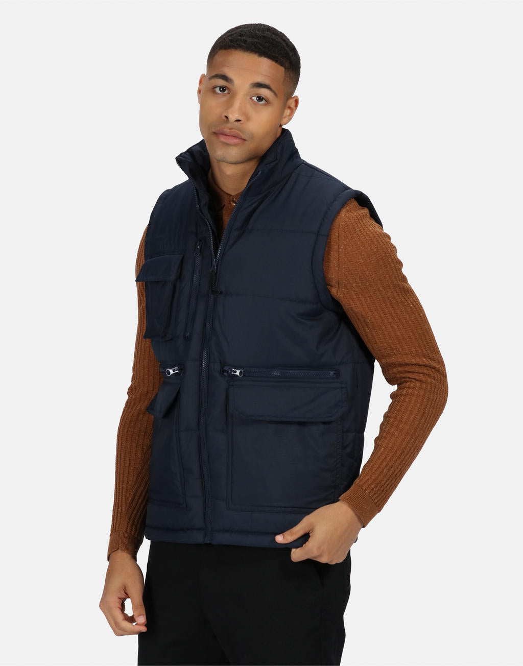 Steller Multi-Zip Bodywarmer in Farbe Black