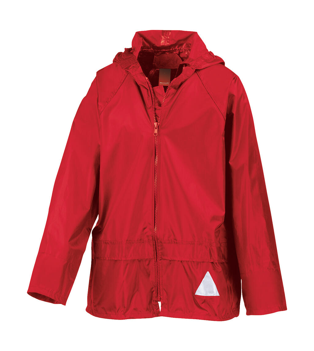 Junior Waterproof Jacket/Trouser Set in Farbe Red