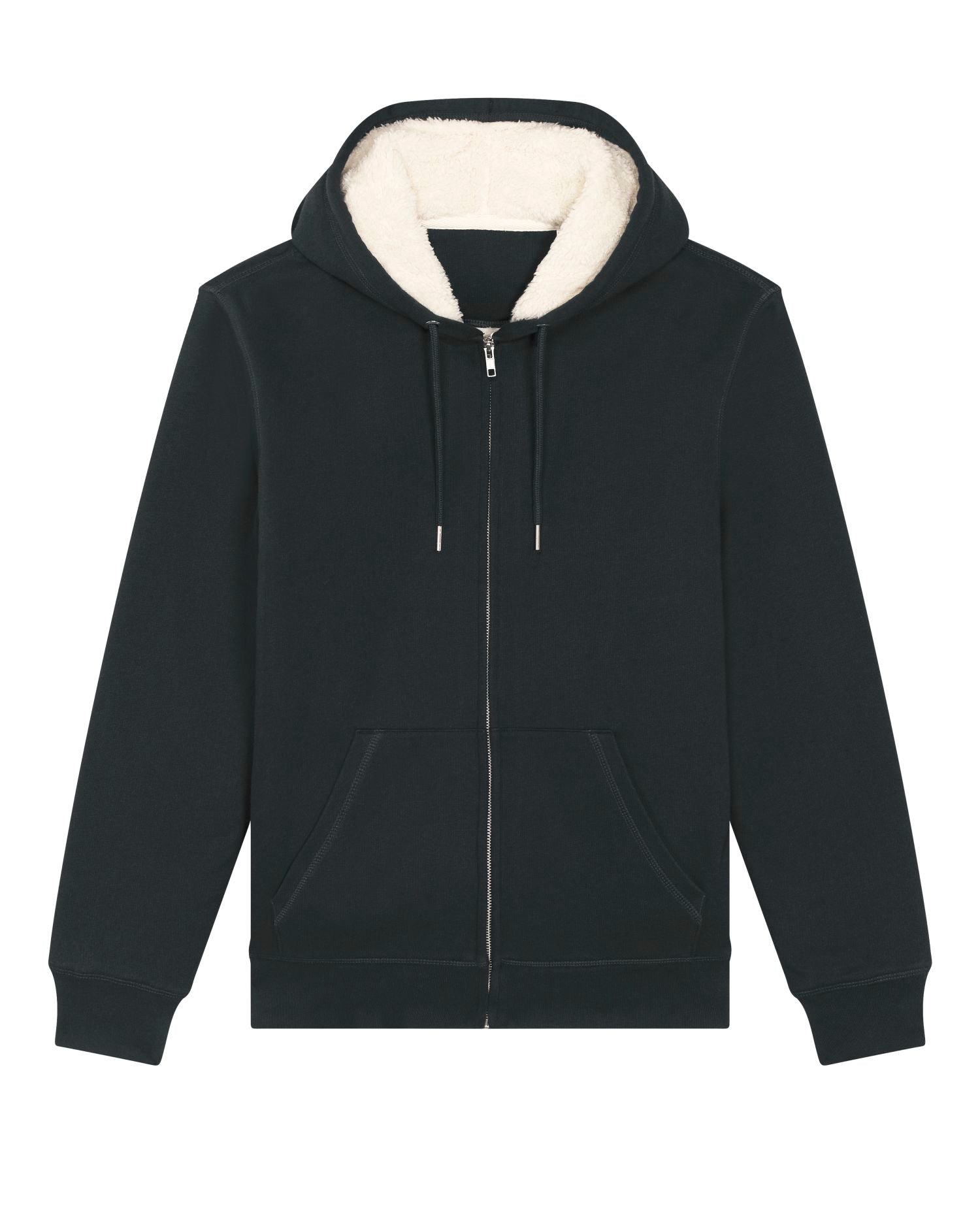 Zip-thru sweatshirts Hygger Sherpa in Farbe Black