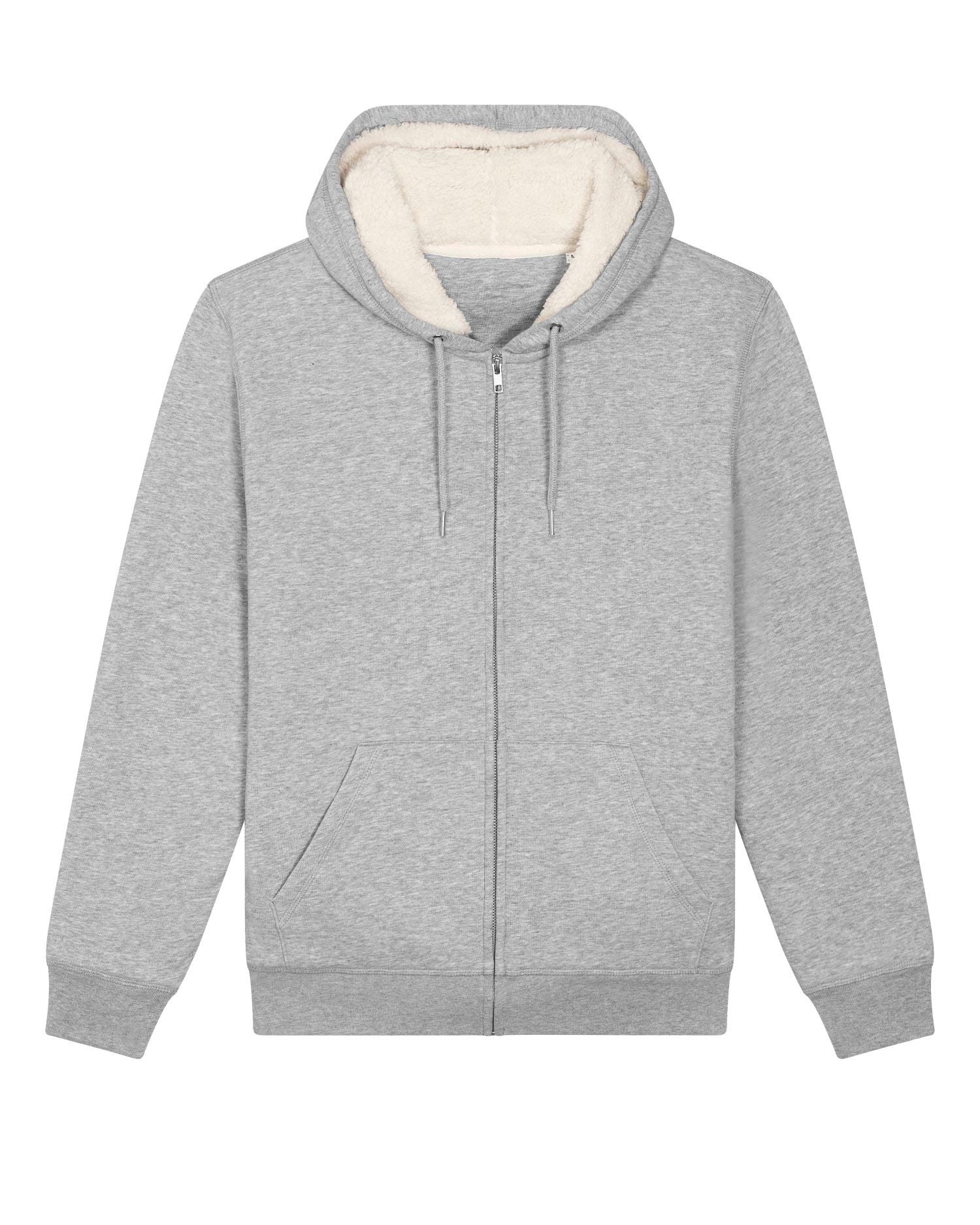 Zip-thru sweatshirts Hygger Sherpa in Farbe Heather Grey