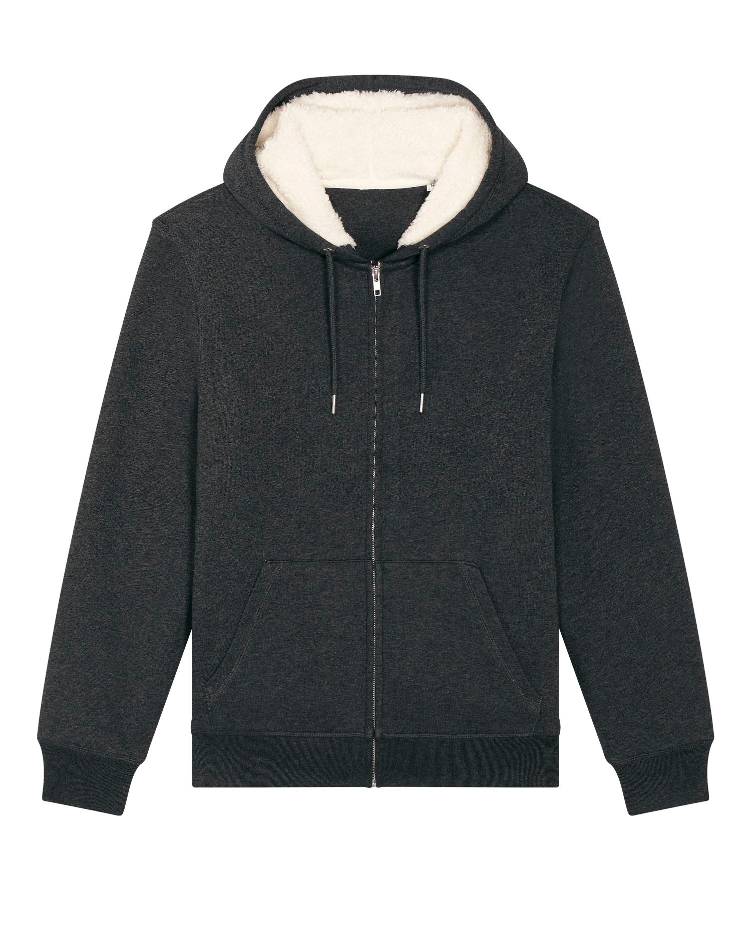 Zip-thru sweatshirts Hygger Sherpa in Farbe Dark Heather Grey