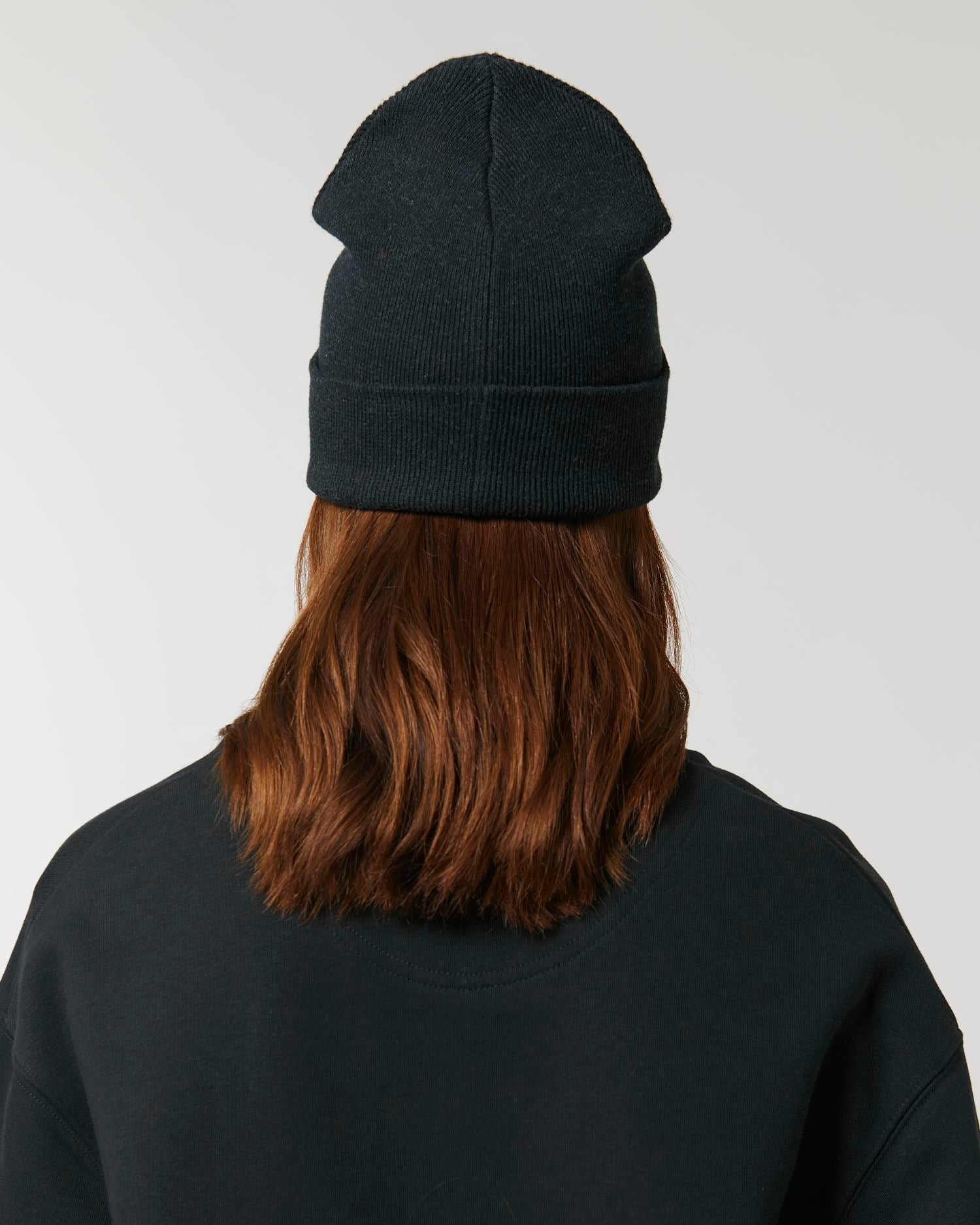 Rib Beanie in Farbe Black