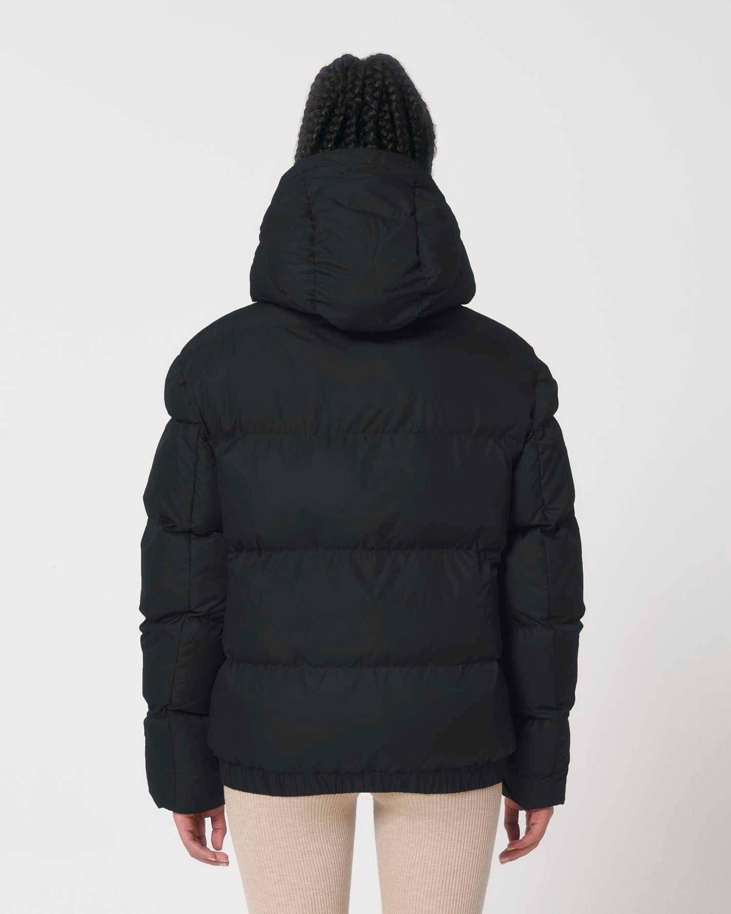 Puffer in Farbe Black