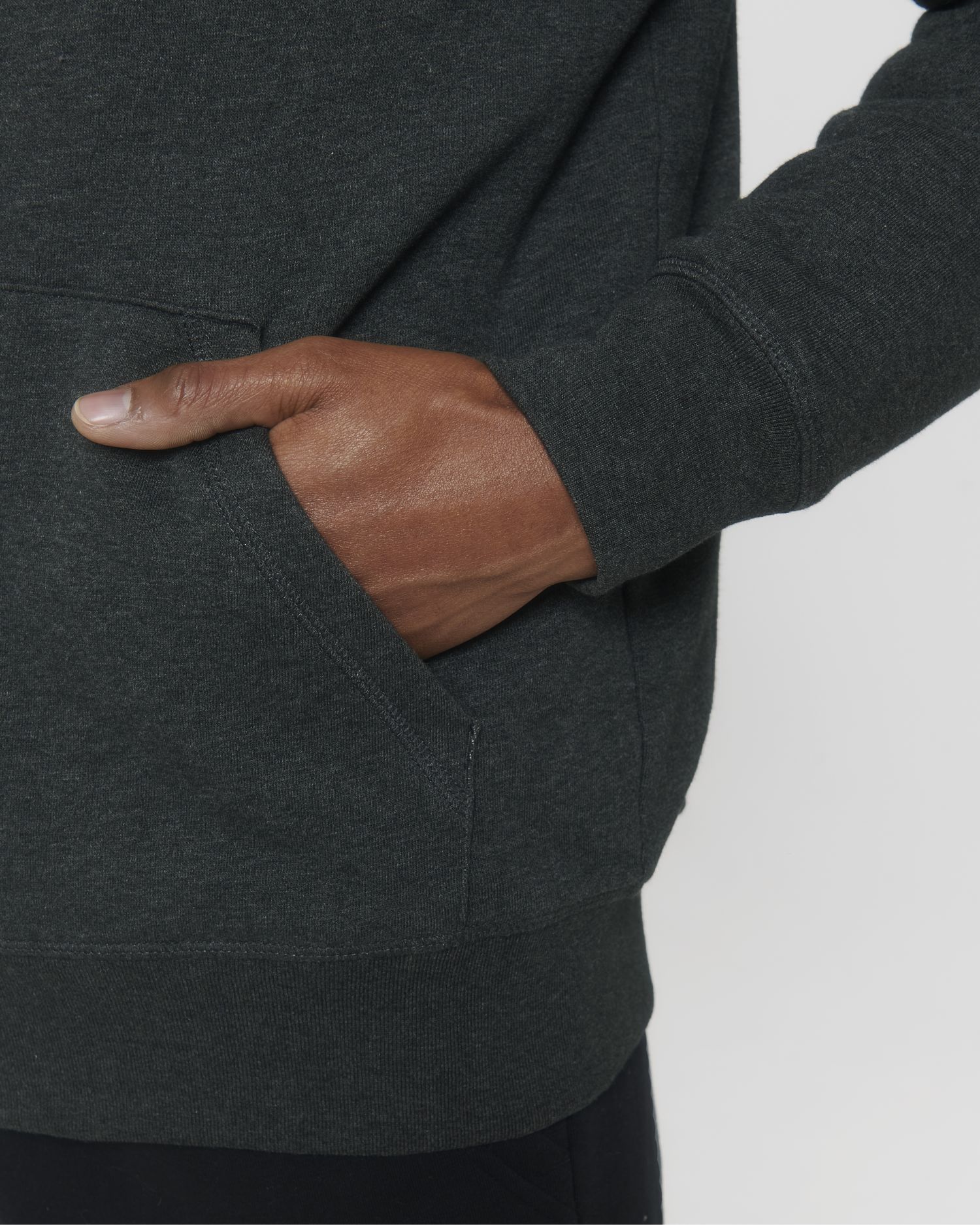 Zip-thru sweatshirts Hygger Sherpa in Farbe Dark Heather Grey