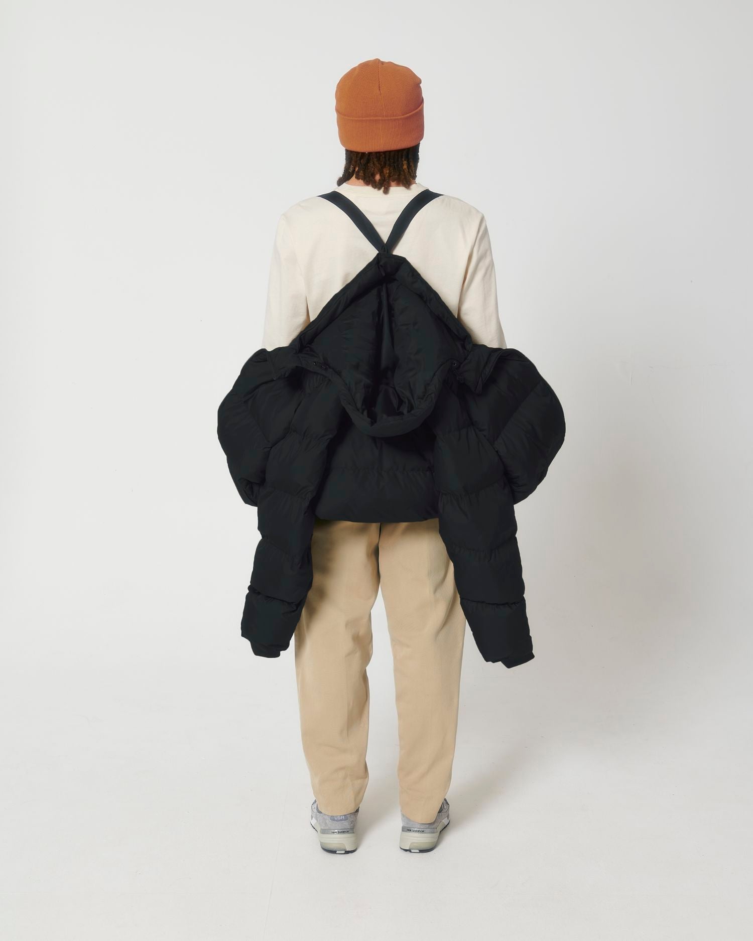 Puffer in Farbe Black